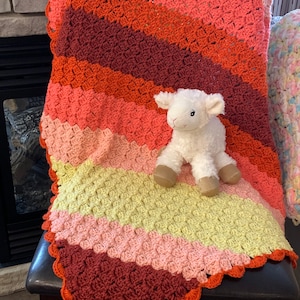 Crochet  c2c Sunset Baby Blanket