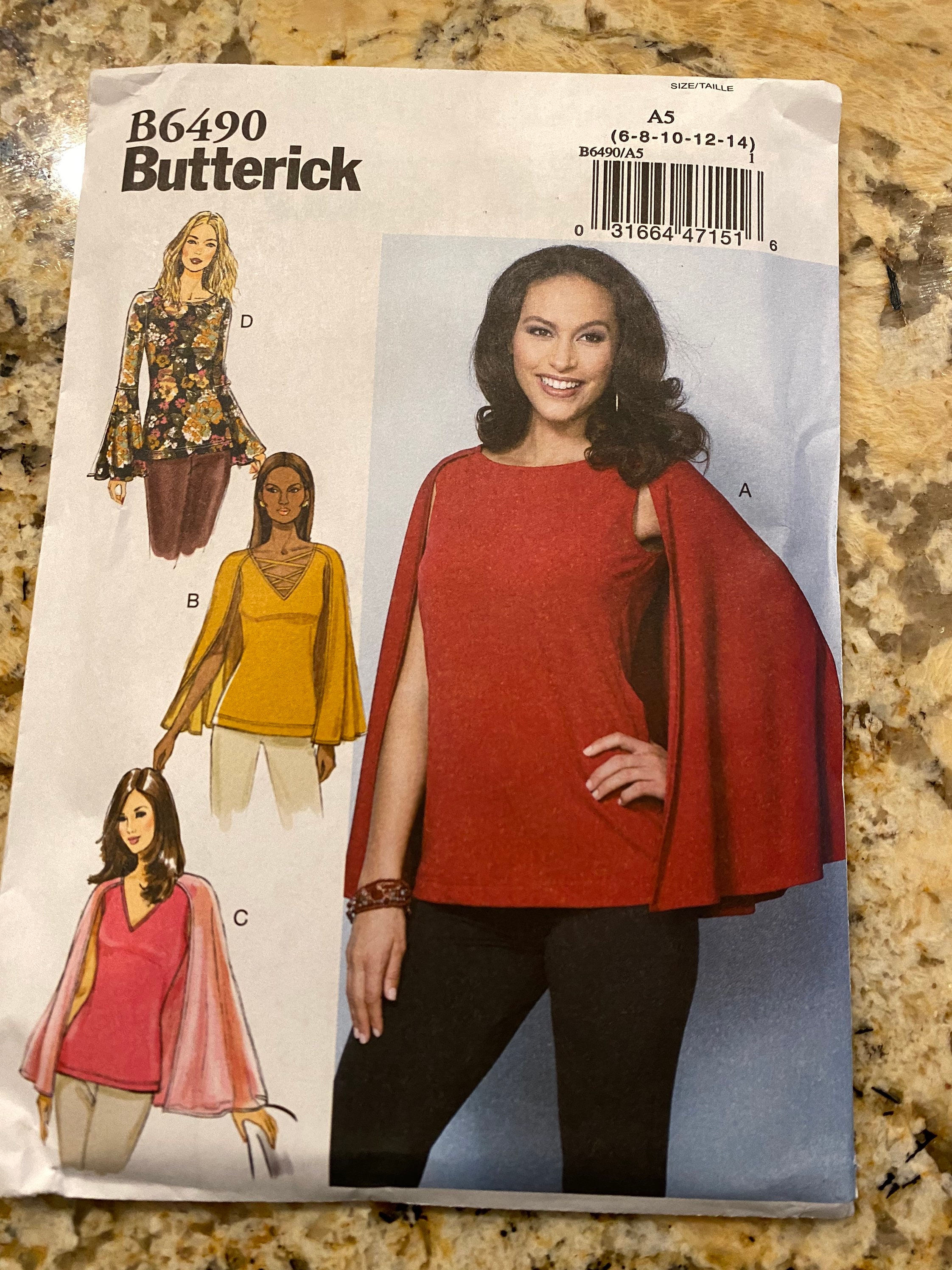 ブッチページ♡ Sewing Pattern Butterick Pattern #B6490 - Etsy
