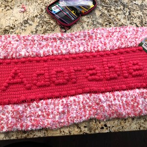 Crochet Word  Motifs lap blankets