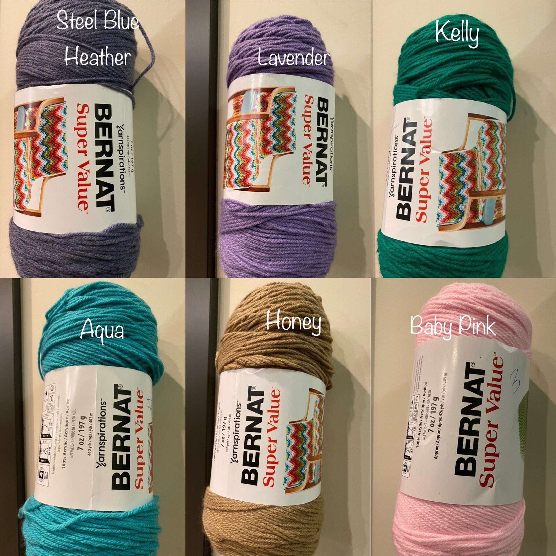 Bernat Super Value Sedona Sunset Variegated Yarn - 3 Pack of 141g/5oz - Acrylic - 4 Medium (Worsted) - 275 Yards - Knitting, Crocheting & Crafts