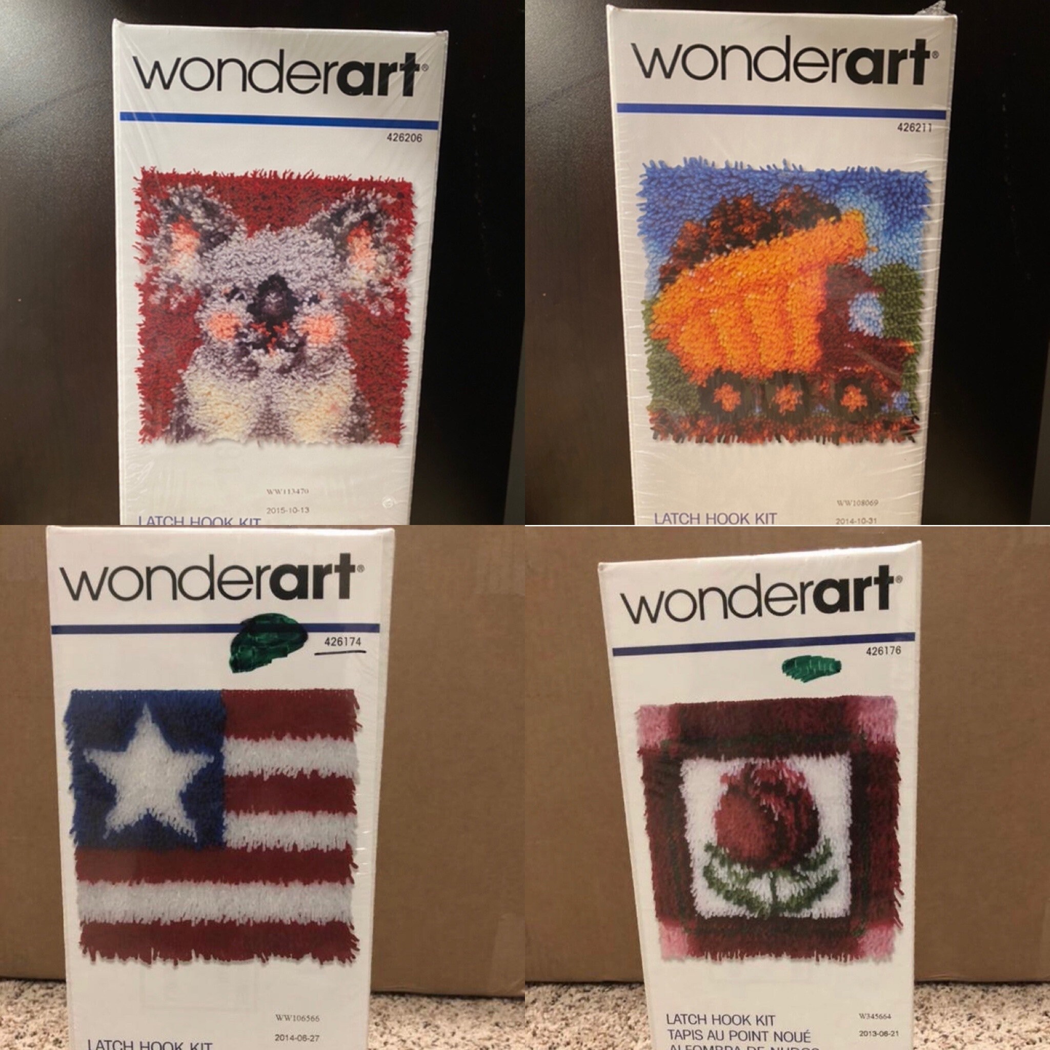 Vintage 12 x12 WonderArt Latch Hook Rug Kit Etsy Nederland
