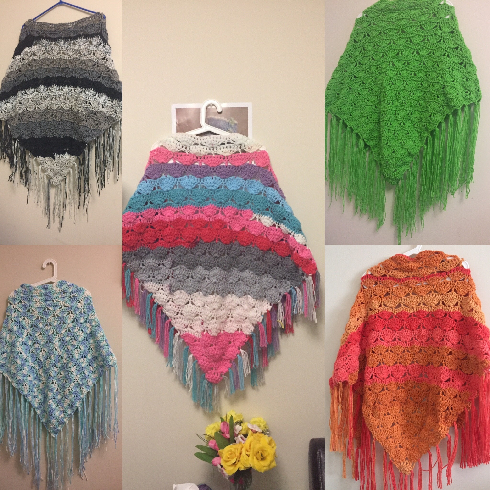crochet shawl design in hindi