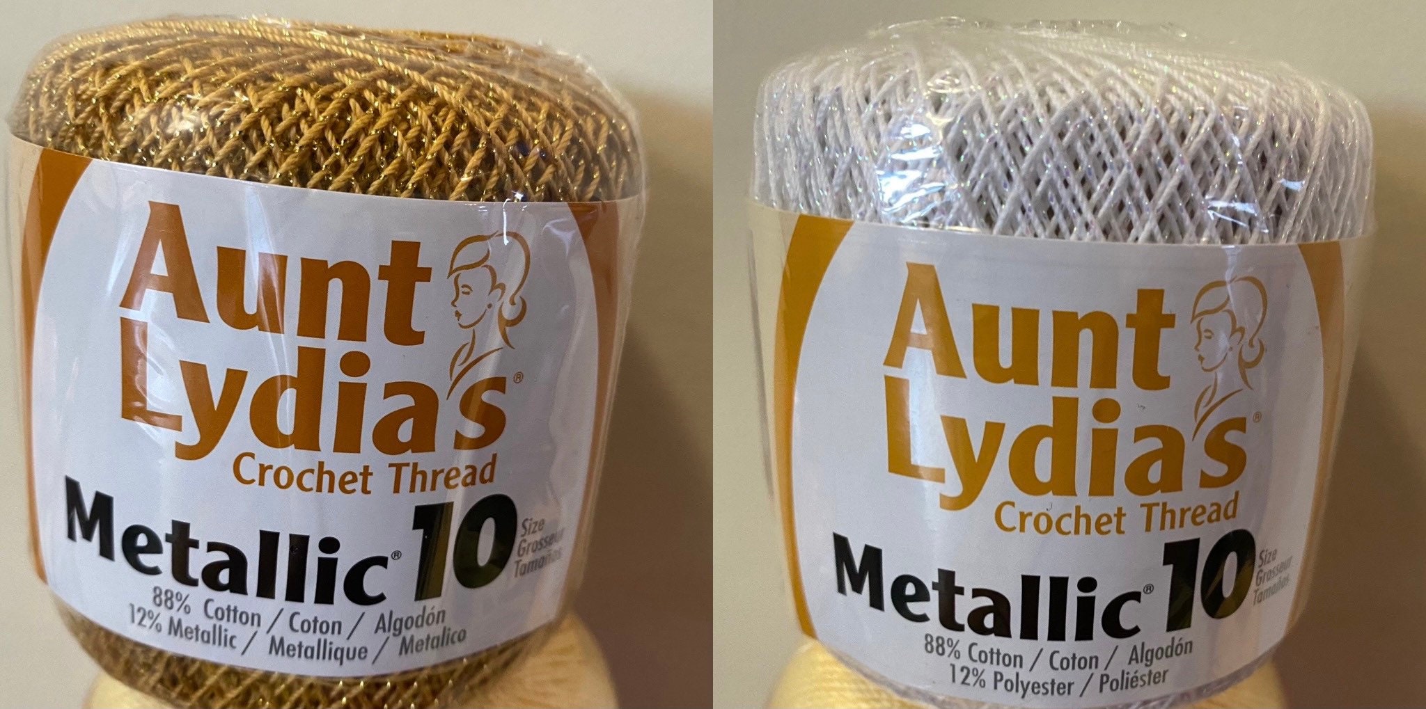 Aunt Lydia's Metallic Crochet Thread Size 10 