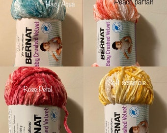 Bernat baby store crushed velvet yarn