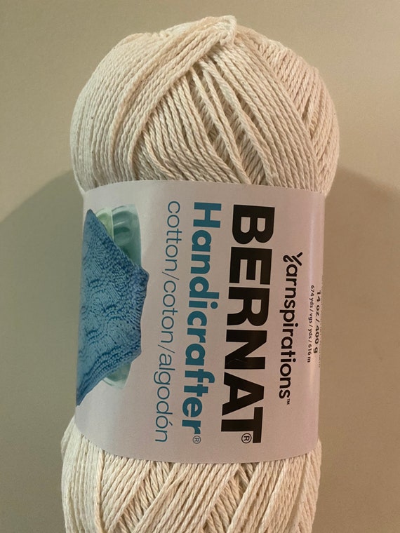 Bernat Handicrafter Cotton Yarn 400G/14 OZ, off White, Ecru Cotton Yarn -   Finland