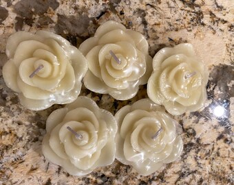 5 set Rose Shaped Floating Candles