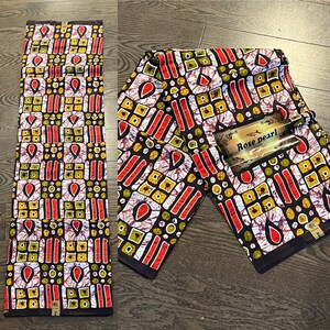 1 Meter 100% Baumwolle Afrikanischer Ankara Stoff Rosenpearl Tribal