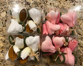 Floral Napkin Rings (Set of 4)