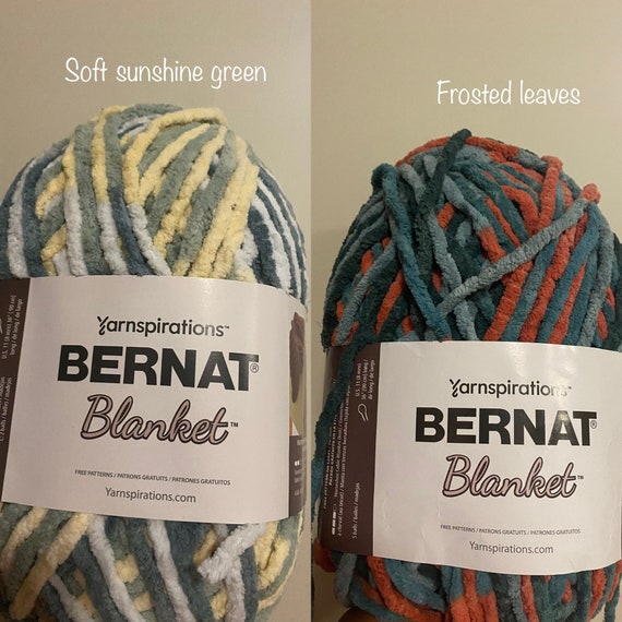  Bernat Blanket Yarn - Big Ball (10.5 oz) - 2 Pack with Pattern  Cards in Color (Inkwell)