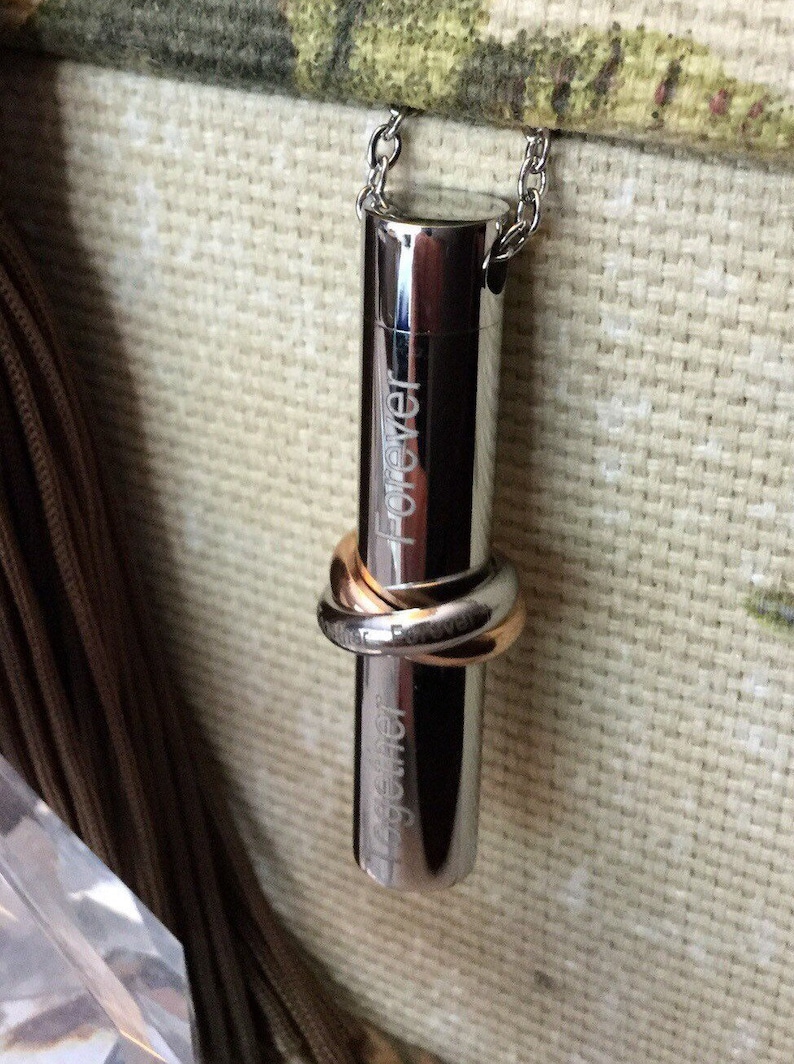 Keepsake Jewelry NecklaceBenefits Charity Memorial Silver Rose Gold Human Ashes Urn for Loved One Cremation