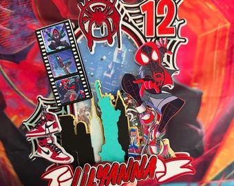 Spiderman | Morales | spiderverse | miles morales cake topper