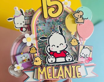 Dog Cake topper | PO cha cco | puppy party | puppy cartoon