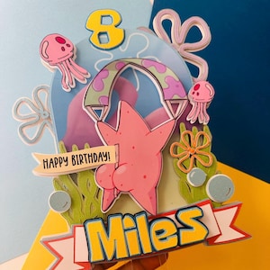 Under the sea | Patrick cheeks | funny cake topper | Patrick and bob