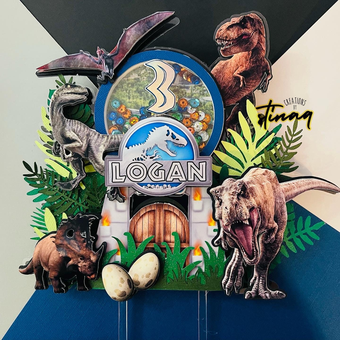 Jurassic World Cake Topper Dinosaur Cake Topper Dinosaur Etsy