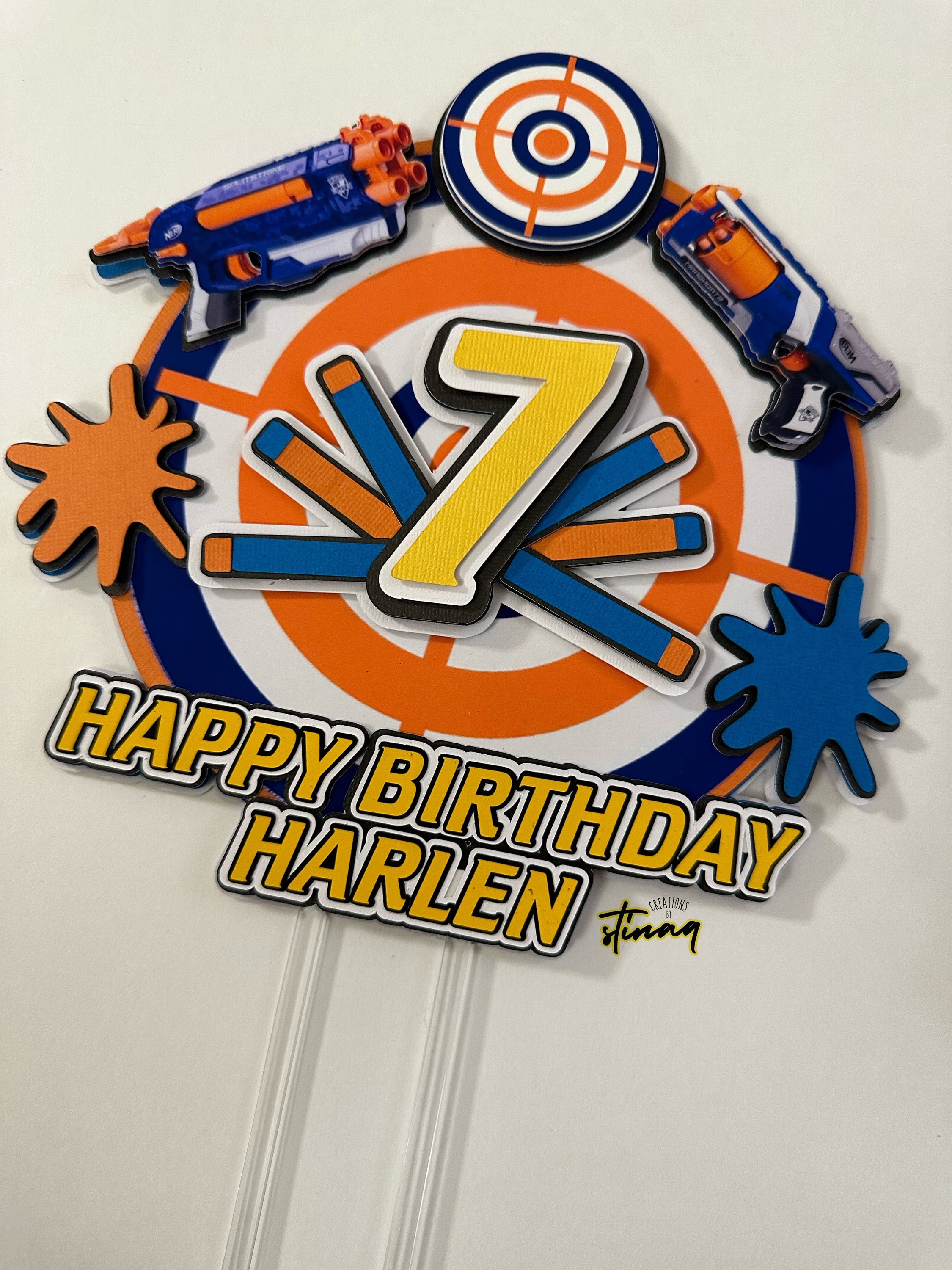 Dart Gun Cake Topper Dart Gun Party Decor Dart Gun Favors