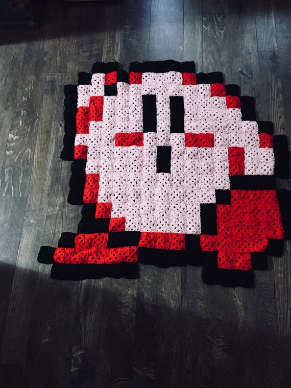 8bit kirby character throw