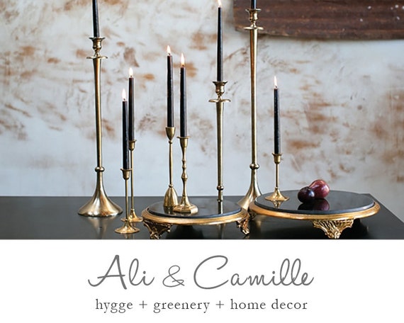 Brass candlestick holders, sold individually in varying sizes. Elevate your  ambiance with these timeless brass candlesticks