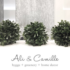 Boxwood ball, add a touch of greenery to any space with our lifelike 4&quot; artificial boxwood ball. Perfect for DIY projects. Sold individually