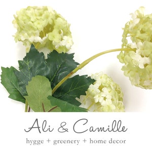 Snowball viburnum, greenery, snowball flower, viburnum stem, greenery stem, spring stem, artificial flower, floral arrangement, wreath