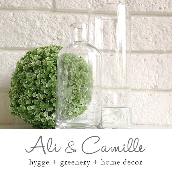 Clear Glass Vase 24 Inches Tall Etsy