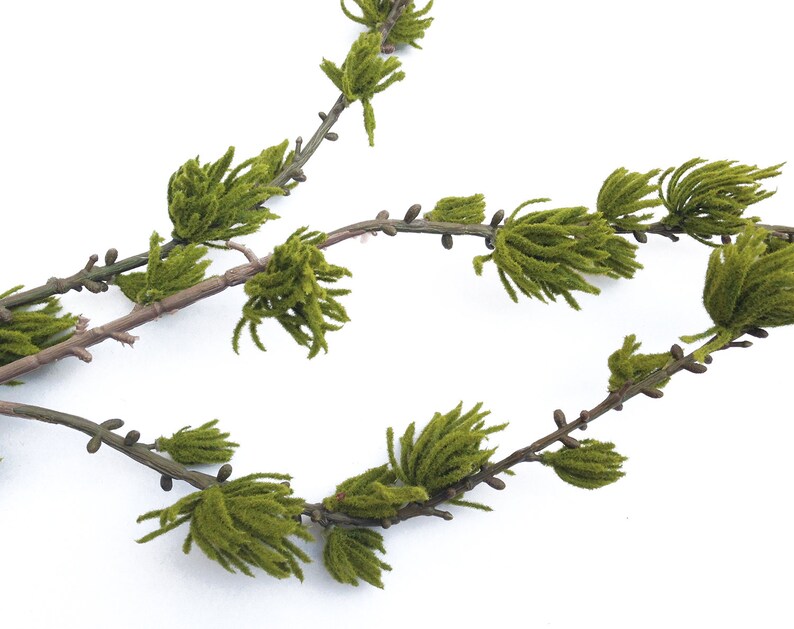 Moss Branch Faux Greenery Moss Stem Moss Branch Greenery Etsy