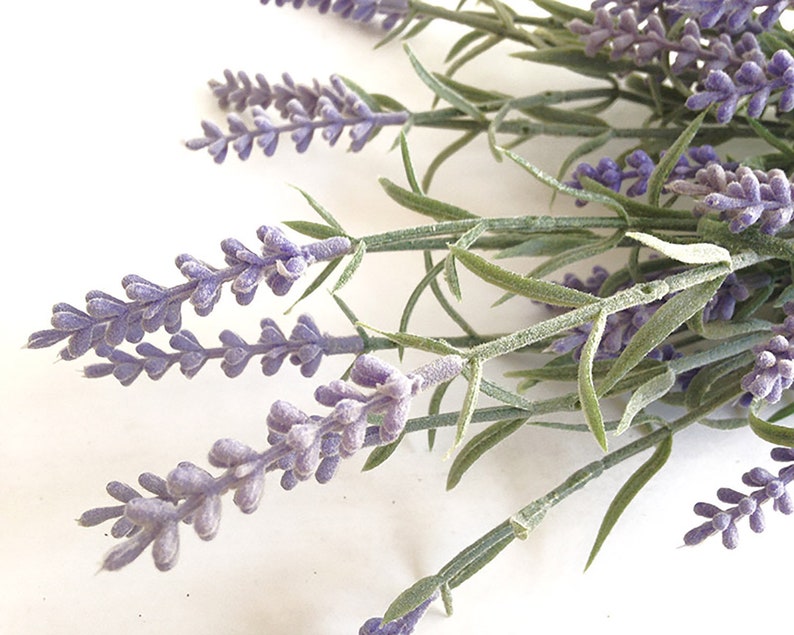 3 Faux Lavender Stems Handtied Lavender Bundle Artificial Etsy