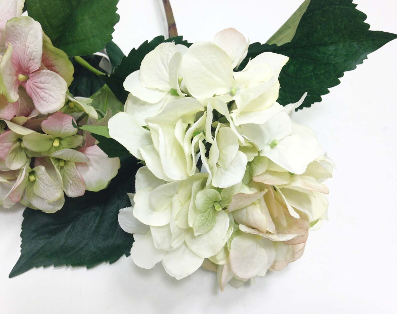 Pale Pink Hydrangea Blush Faux Small Garden Hydrangea Silk Etsy