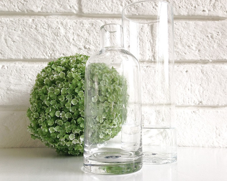 Vase 4 Sizes Clear Glass Vase Greenery Vase for Weddings Etsy