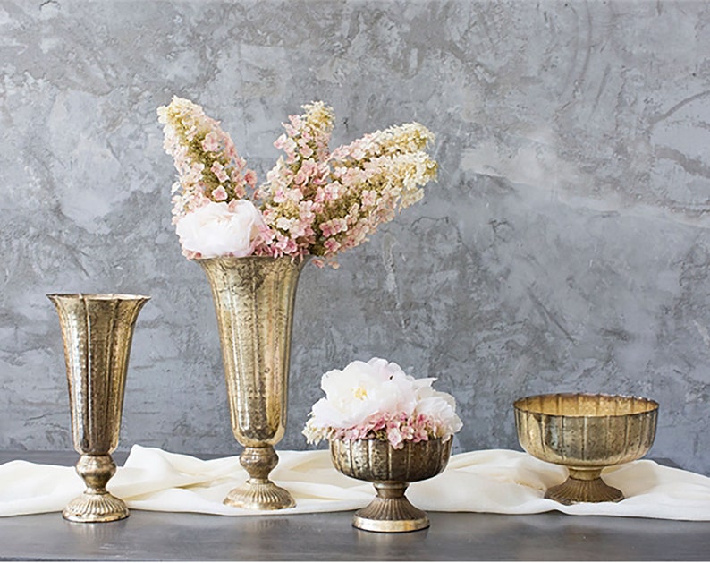 4 Size Metal Compote Compote Vase Gold Compote Pedestal Etsy