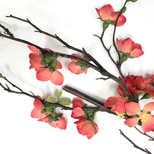 Flowering branch, 3 colors, sold individually, high end decorative branch, Quince blossom, faux flowering Quince branch, artificial branch image 4