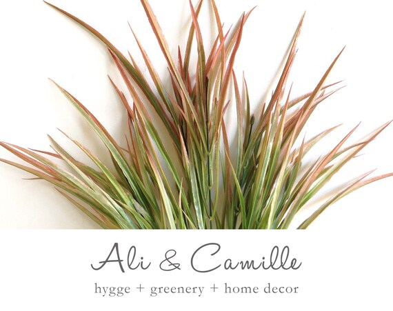 Small Decorative Grass Faux Miscanthus Grass Sword Grass Etsy