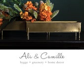 2 sizes Metal planter, Mid Century modern, planter tray, succulent planter, houseplant planter, rustic decor, modern farmhouse, gardening