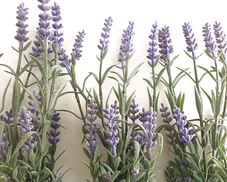3 Faux Lavender Stems Handtied Lavender Bundle Artificial Etsy