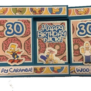 The Simpsons inspired birthday card