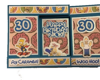 The Simpsons inspired birthday card
