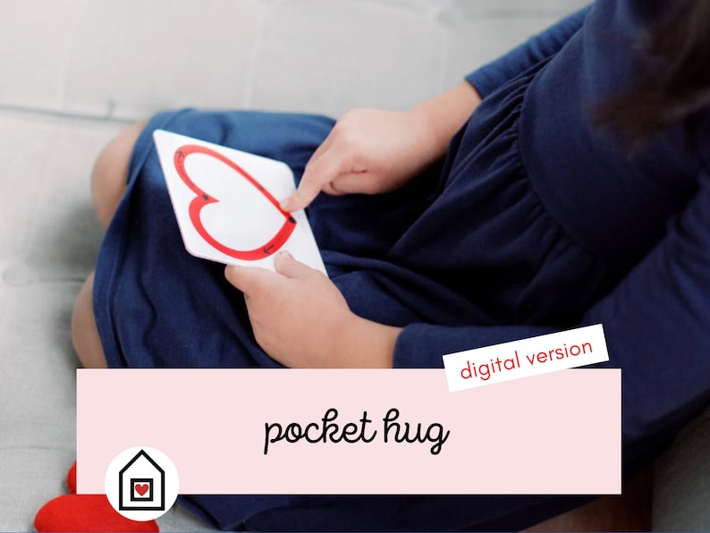 DIGITAL VERSION Pocket Hug with Affirmation Card image 1