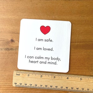Pocket Hug with Affirmation Card and Heart, Stocking stuffer for kids image 9
