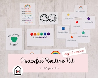 montessori Peaceful Routine and Affirmation Card Kit for Children *DIGITAL EDITION ONLY