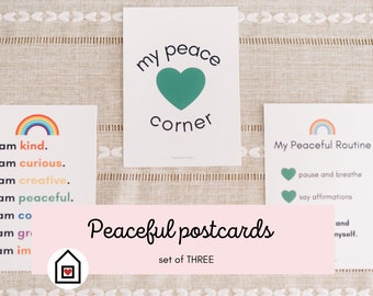 Affirmation Posters, Montessori, positive, Self love, Mindfulness, Self-care, Peaceful Routine, Children's calm down