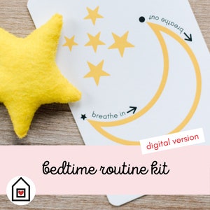 DIGITALE VERSIE Bedtijdroutinekit, Mindfulness- en Affirmatiekaart, bedtijd voor kinderen, slaaphulp voor kinderen
