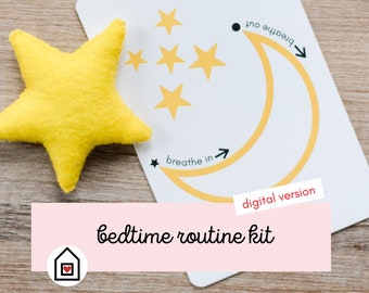 DIGITAL VERSION Bedtime Routine Kit, Mindfulness and Affirmation Card, children’s bedtime, sleep help for kids