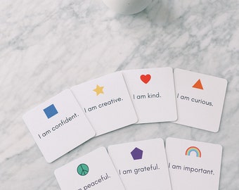 Affirmations children Montessori, affirmation deck, Self love, Mindfulness, Stocking stuffers