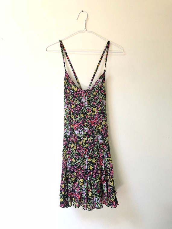 floral print slip dress