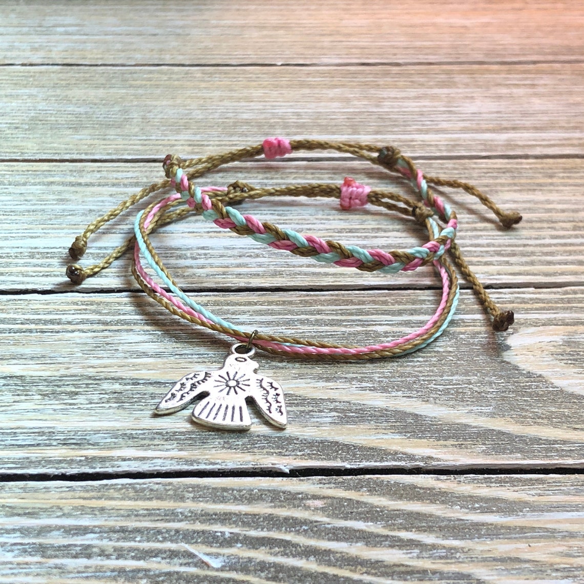 Adjustable and waterproof bracelet set with silver Etsy