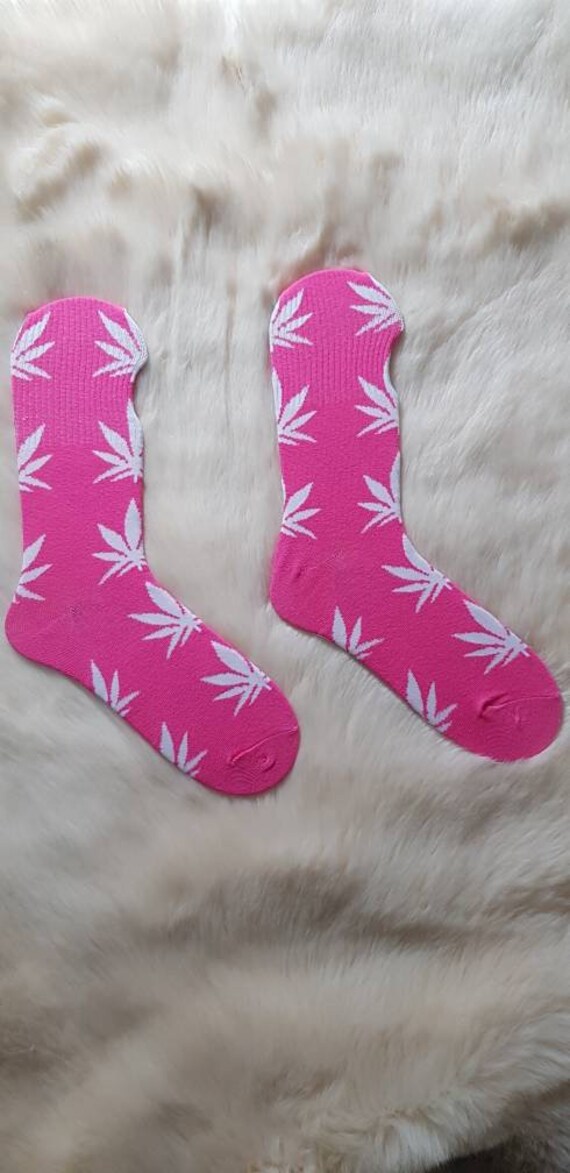 huf pink weed socks