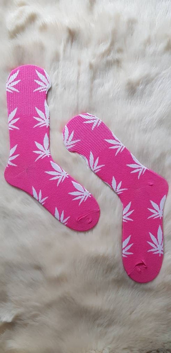 huf pink weed socks