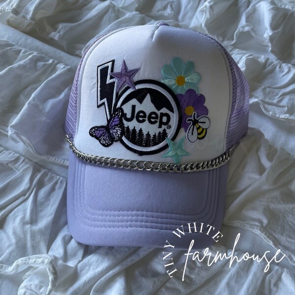 Jeep Girl Foam Trucker Hat, Retro Trucker Hat for Women, Patch Cowgirl Trucker Hat, Trendy Trucker Hat, Patch Hat for Women Gift