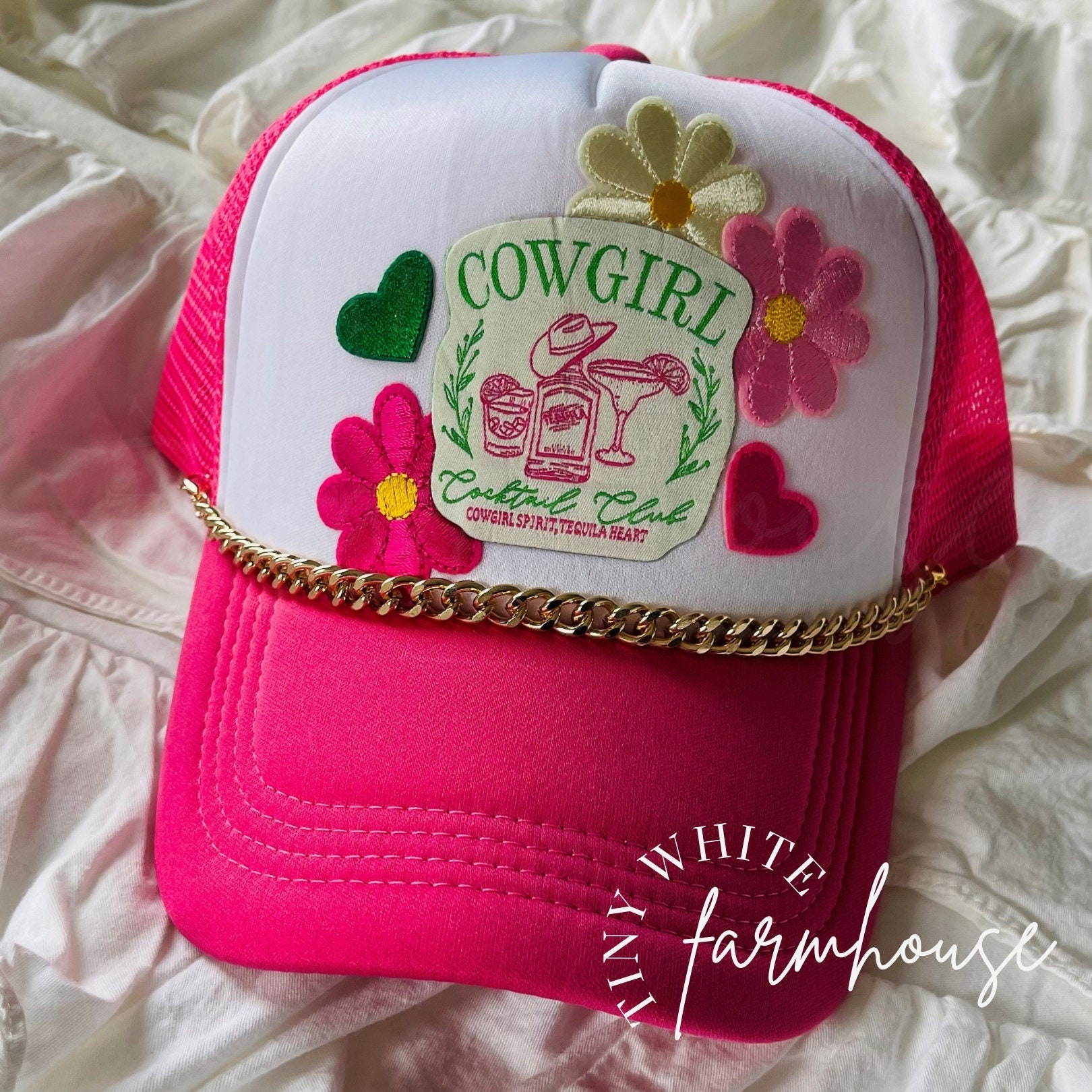 Cowgirl Cocktail Club Trucker Hat Cowgirl cocktail club trucker hat – BashDesignsCo main image 2