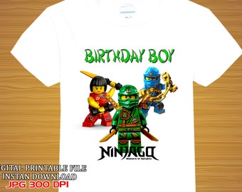 Lego Ninjago Iron on fabric heat tranfer images