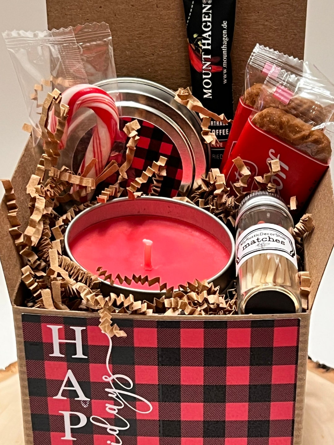 Happy Holidays Gift Set, Holidays Gift Box, Christmas Gift, 4oz Soy